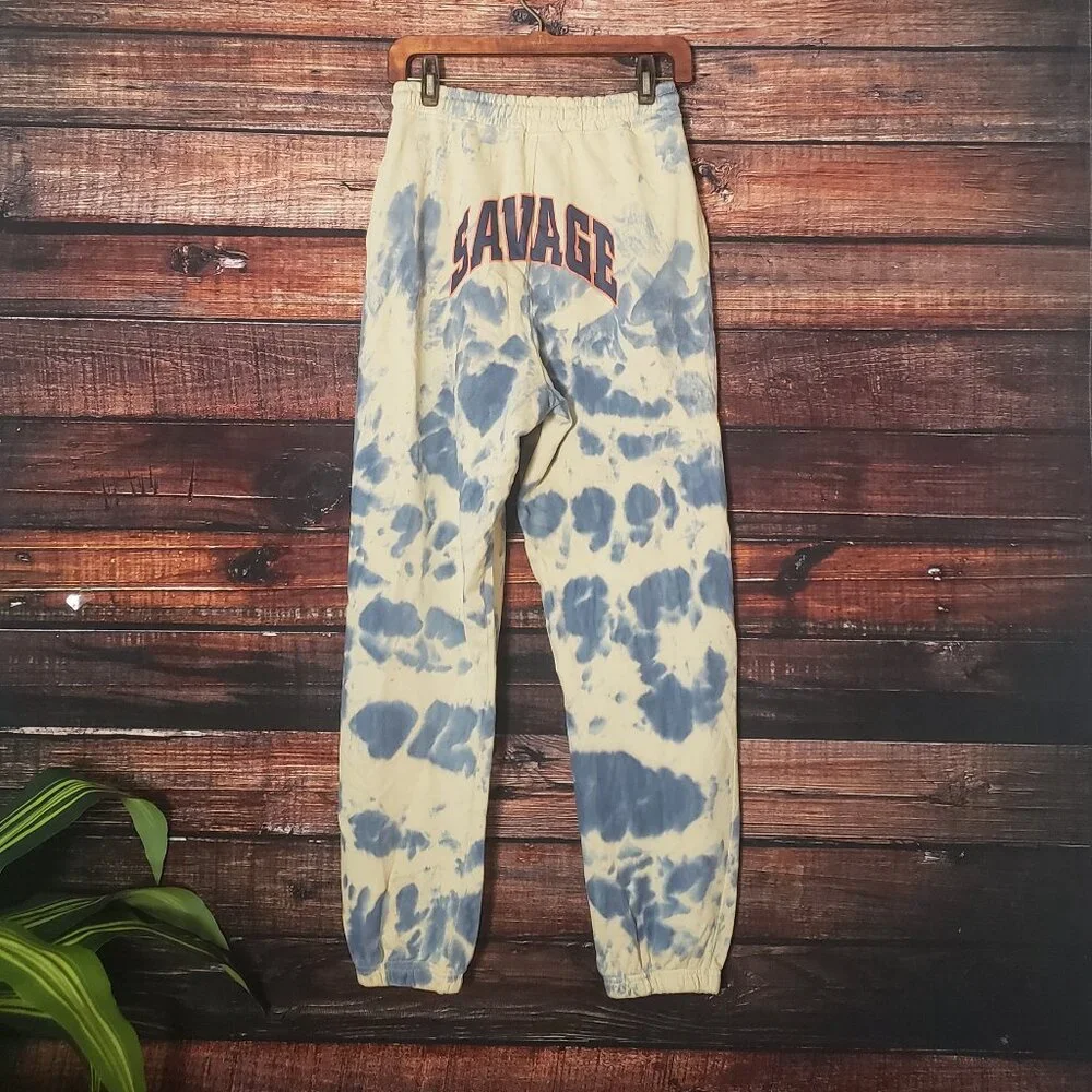 Missguided Sweatpants Size 2 Tie Dye Savage Boho Jogger Pants Elastic Waist